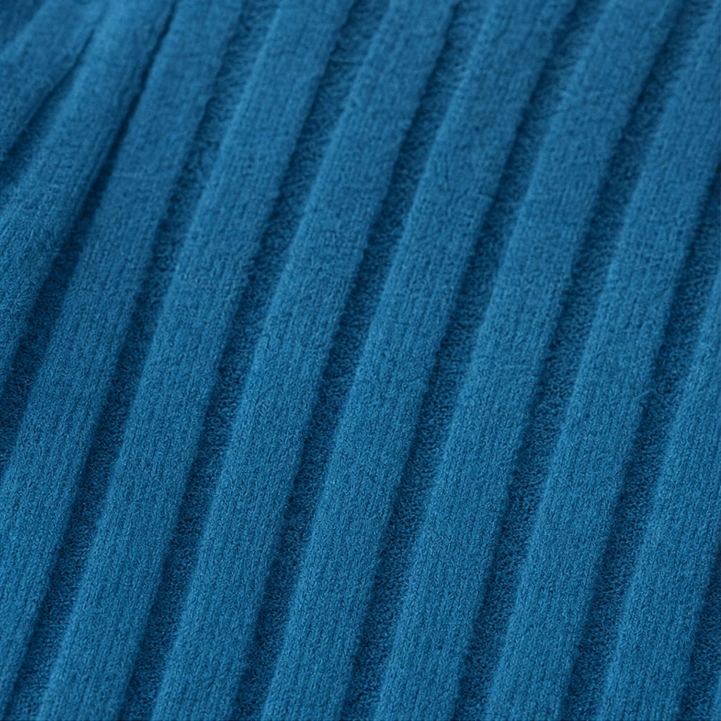 Dames Geribd V-Hals Peplum Top - Elegante Pasvorm