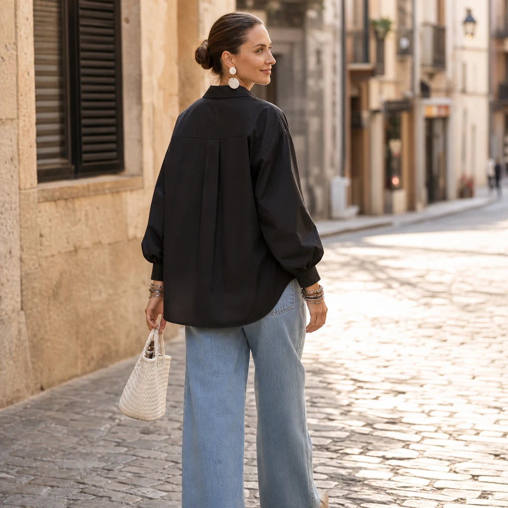 Dames geruite blouse lange mouwen - Relaxed fit