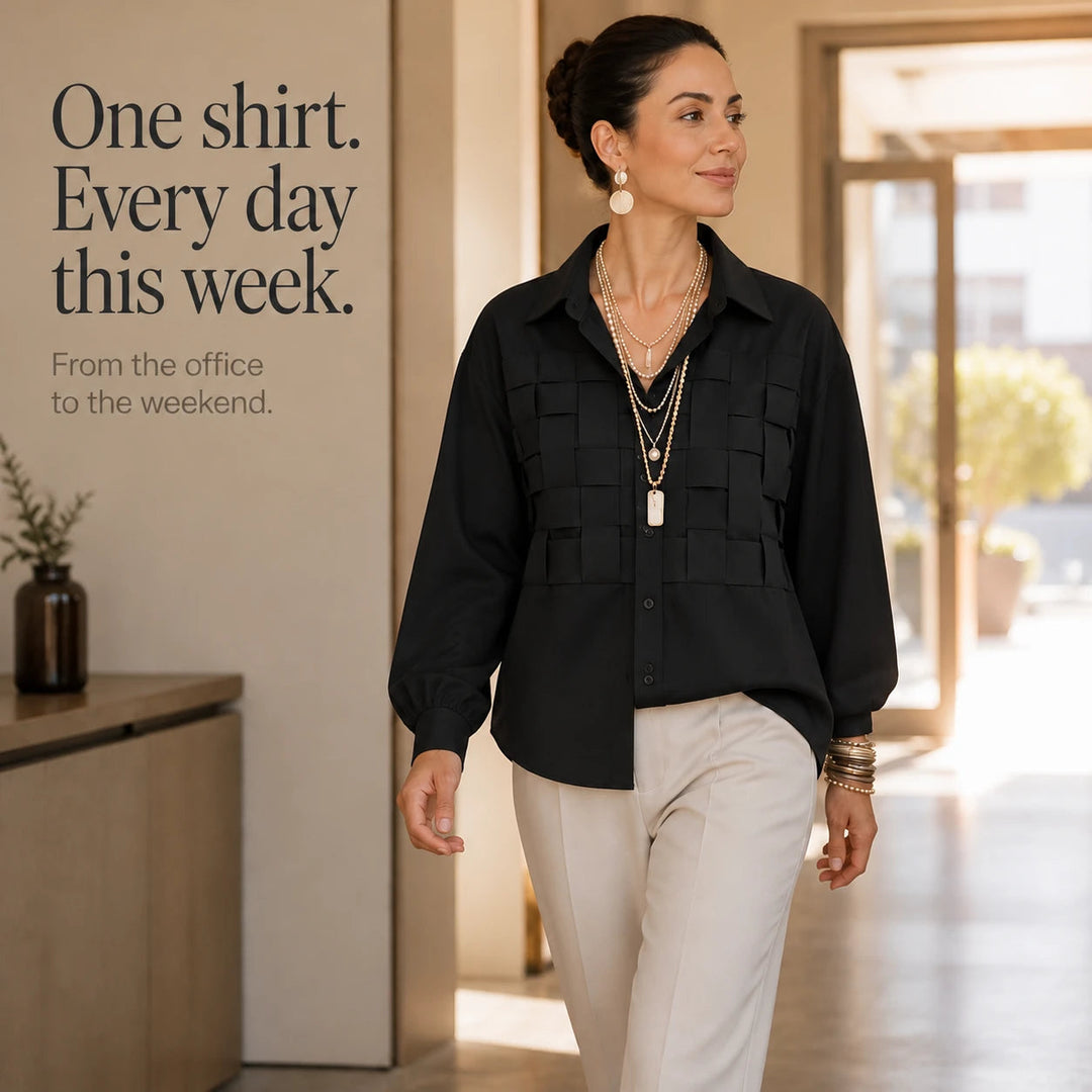 Dames geruite blouse lange mouwen - Relaxed fit