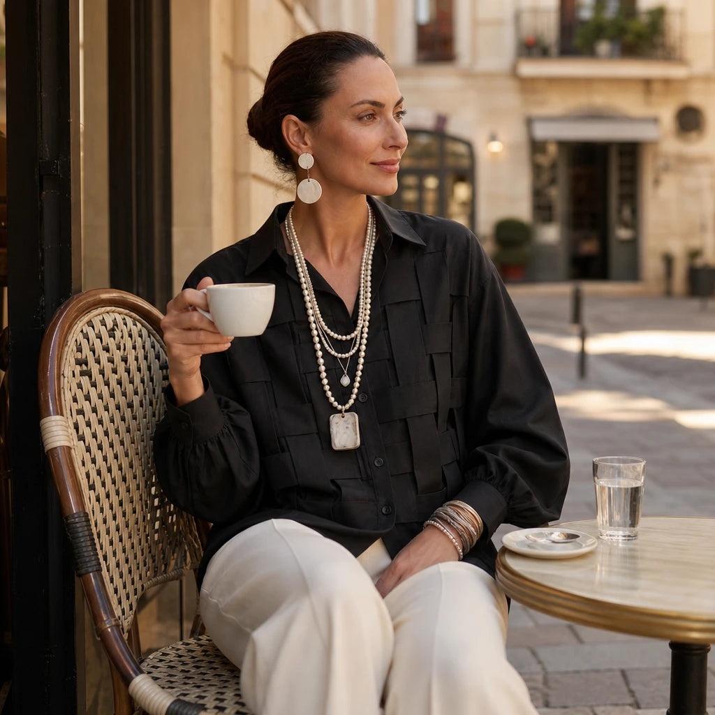Dames geruite blouse lange mouwen - Relaxed fit