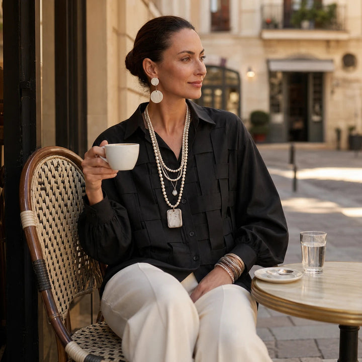 Dames geruite blouse lange mouwen - Relaxed fit