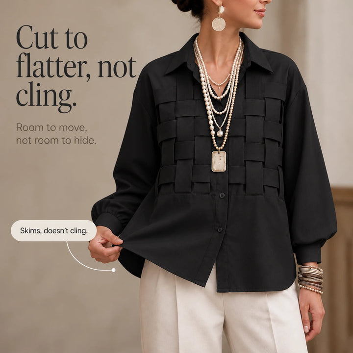 Dames geruite blouse lange mouwen - Relaxed fit