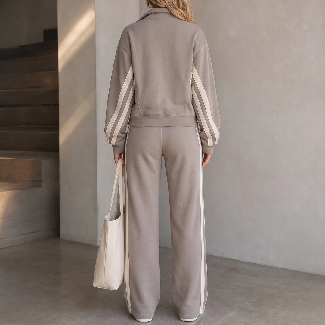 Dames Gestreepte Loungewear Set - Comfortabel Tweedelig