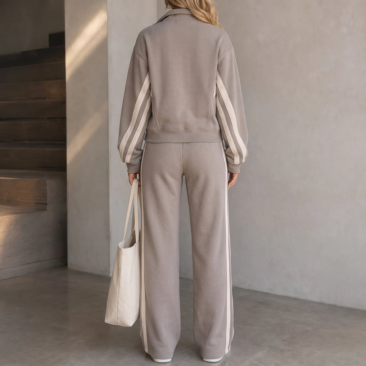 Dames Gestreepte Loungewear Set - Comfortabel Tweedelig
