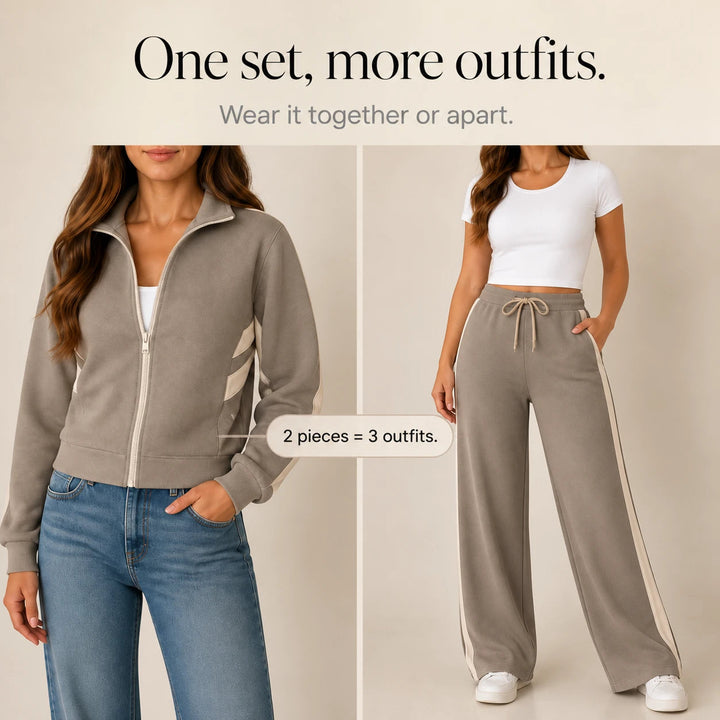 Dames Gestreepte Loungewear Set - Comfortabel Tweedelig