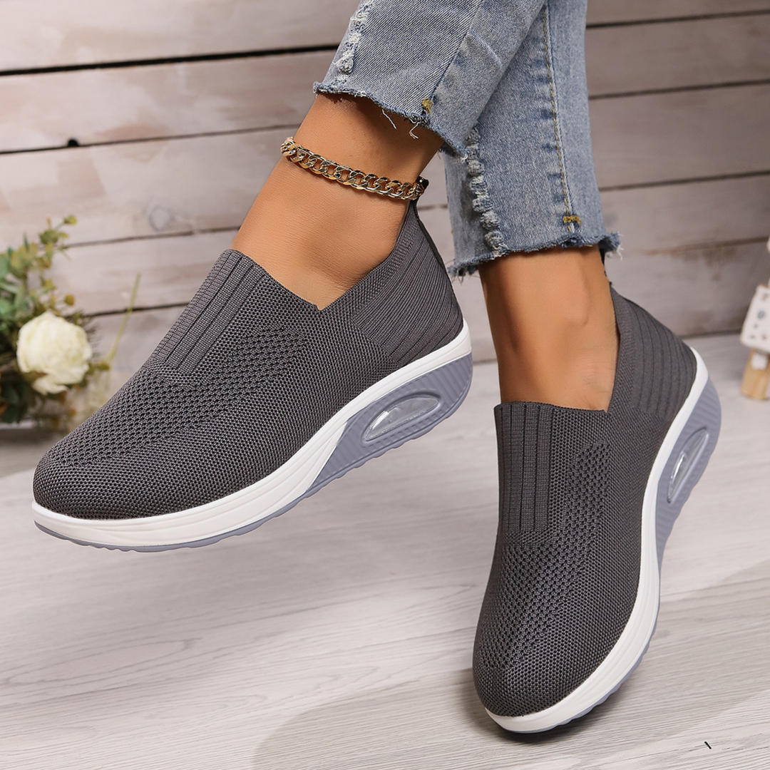Dames Gevoerde Slip-On Sneakers in grijs, Comfort en Stijl