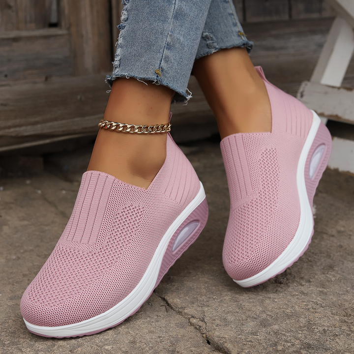 Dames Gevoerde Slip-On Sneakers in roze, Comfort en Stijl