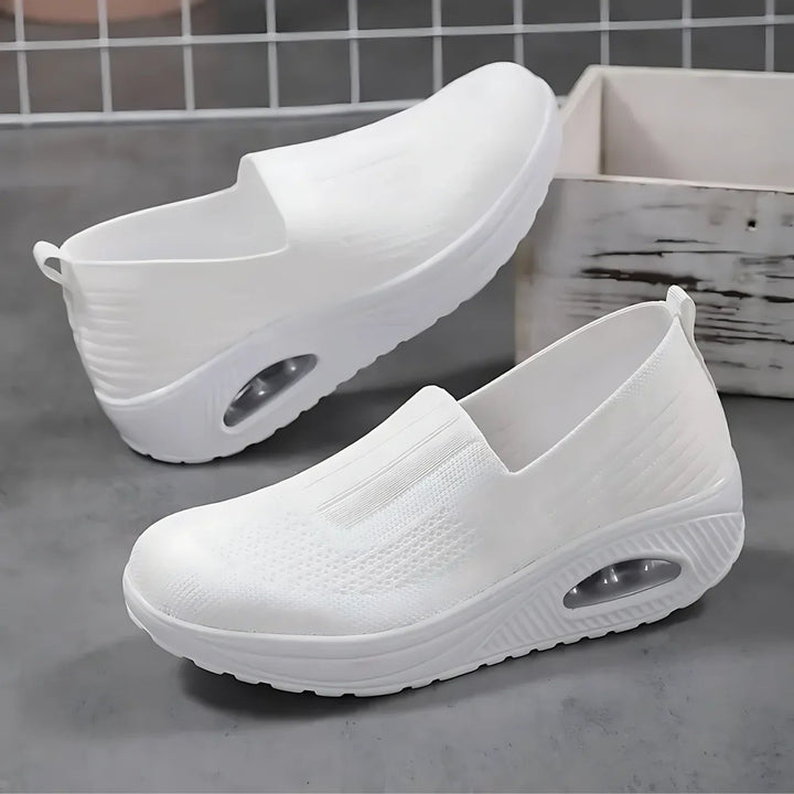 Dames Gevoerde Slip-On Sneakers in wit, Comfort en Stijl