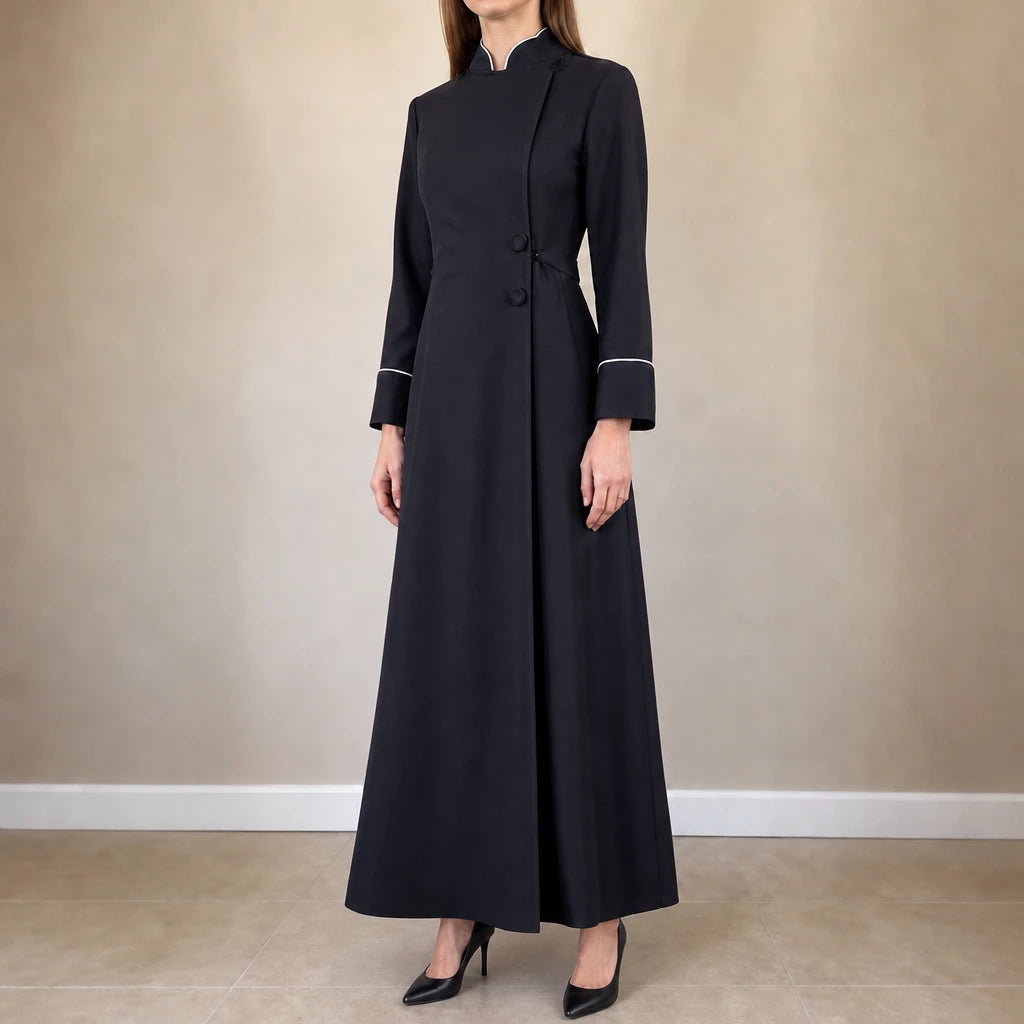 Dames Gewaad met Opstaande Kraag - Elegante Liturgische Jurk