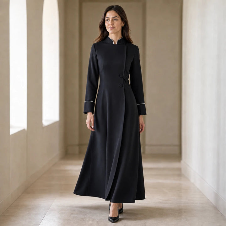 Dames Gewaad met Opstaande Kraag - Elegante Liturgische Jurk