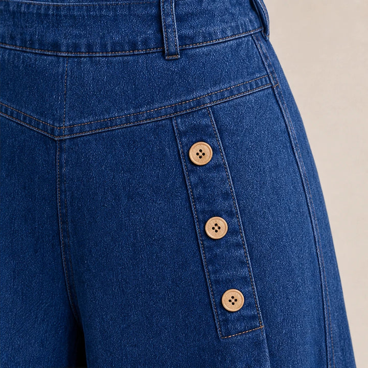 Dames High-Waist Wide-Leg Jeans - Rechte Pasvorm