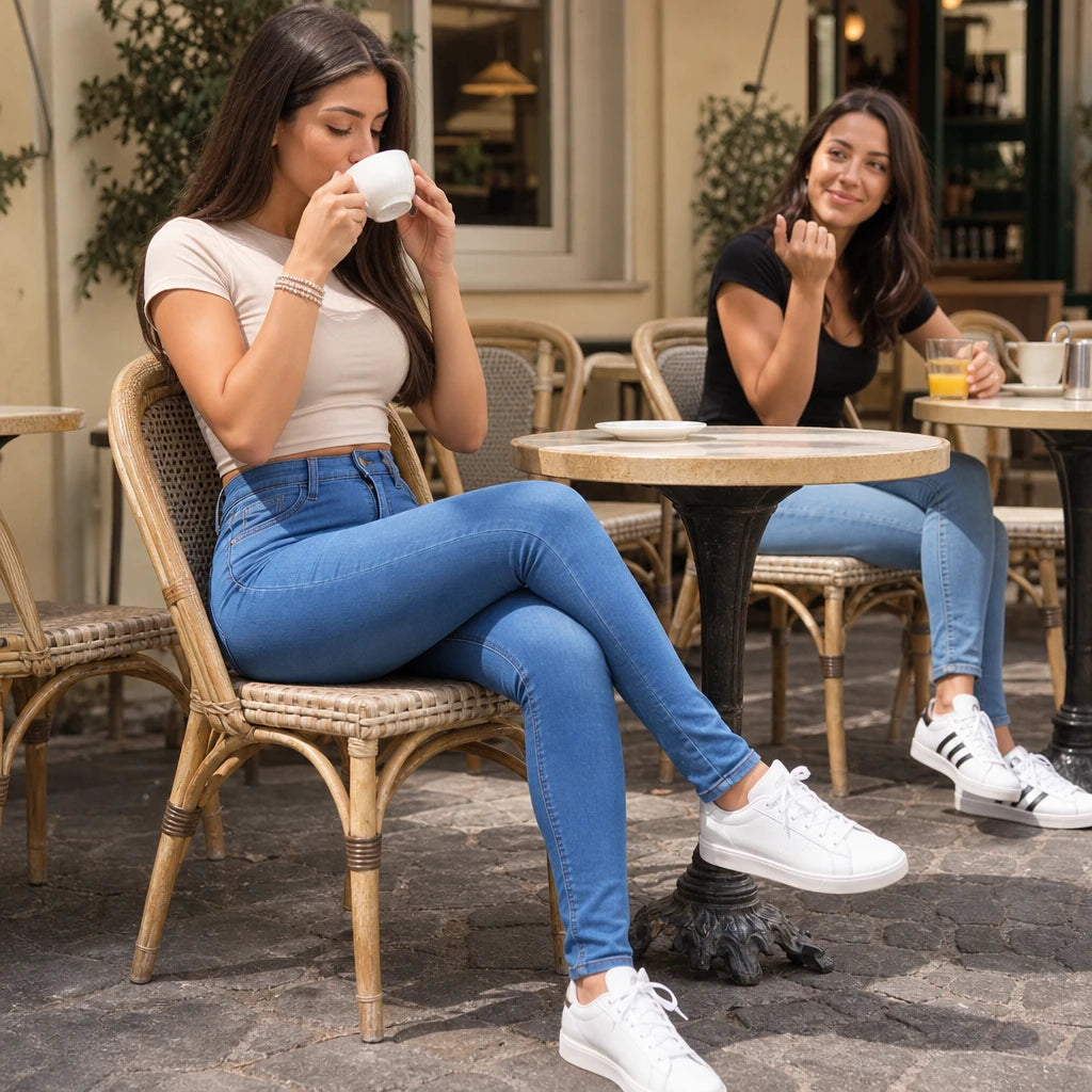 Dames High-Waisted Stretch Skinny Jeans - Klassieke Pasvorm