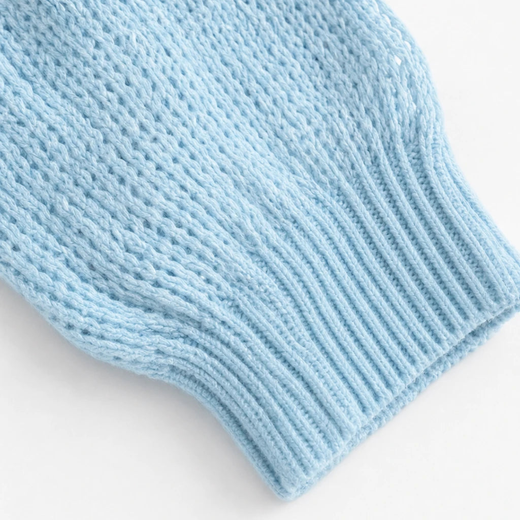 Dames Kant Lanternmouwen Open-Knit Trui - Bloemenpatroon
