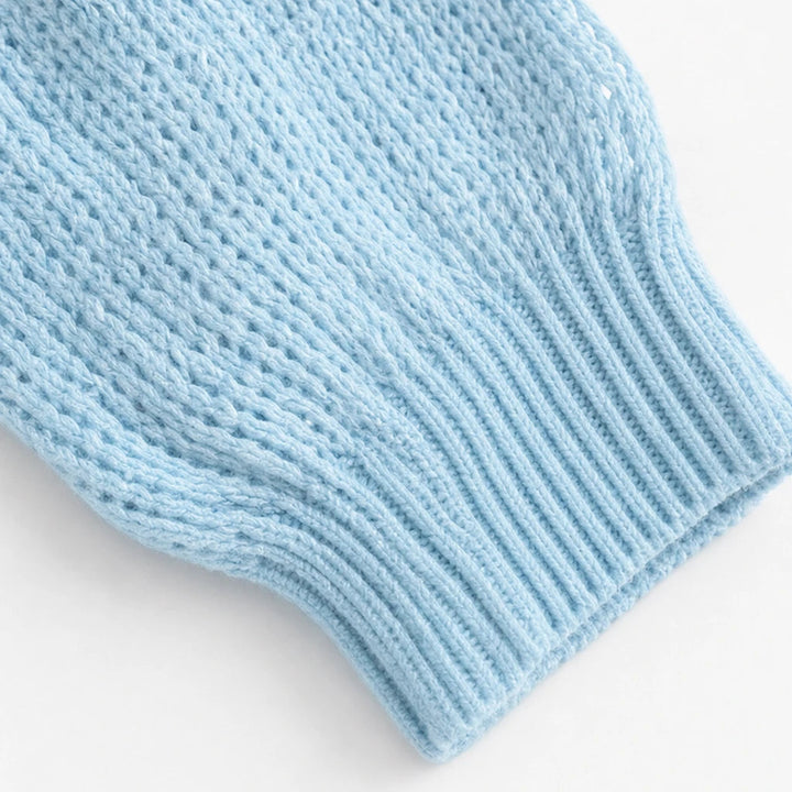 Dames Kant Lanternmouwen Open-Knit Trui - Bloemenpatroon