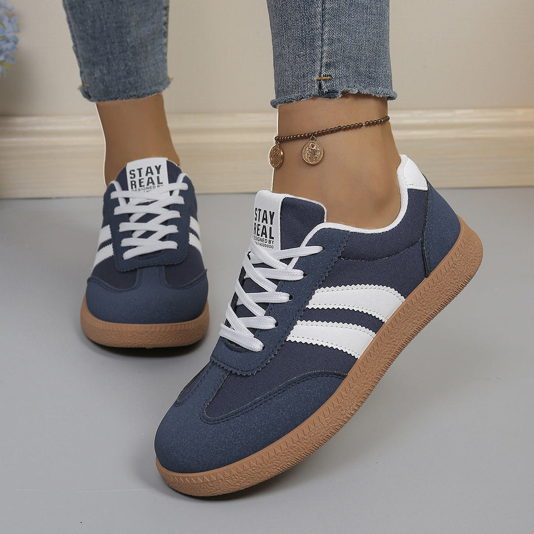 Dames Klassieke Sneakers in blauw, Comfortabele Sportschoenen