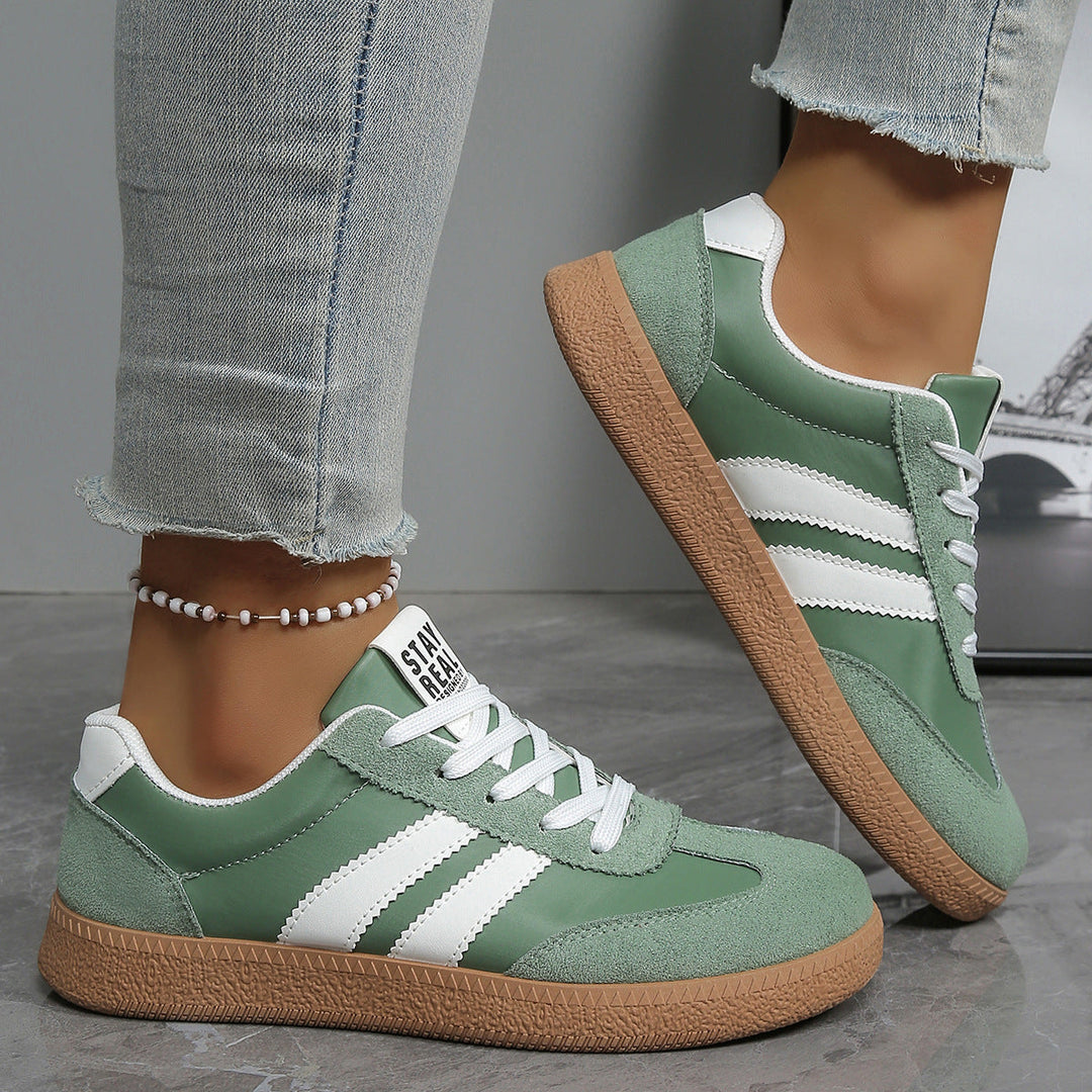 Dames Klassieke Sneakers in groen, Comfortabele Sportschoenen