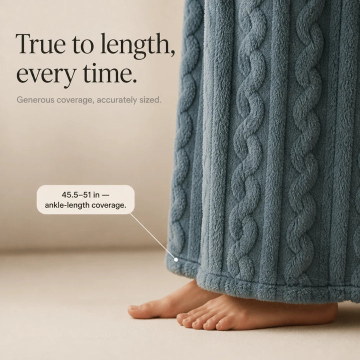 Dames lange fluweelachtige huisjurk - warm en comfortabel