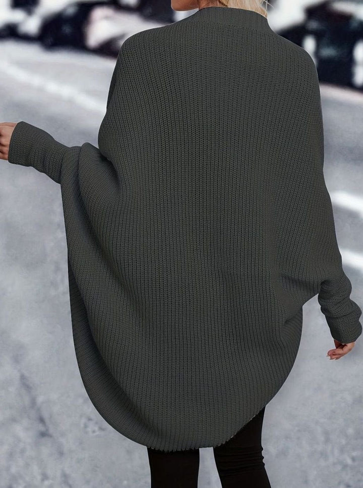 Dames Longline Gebreide Cardigan - Oversized Open Model