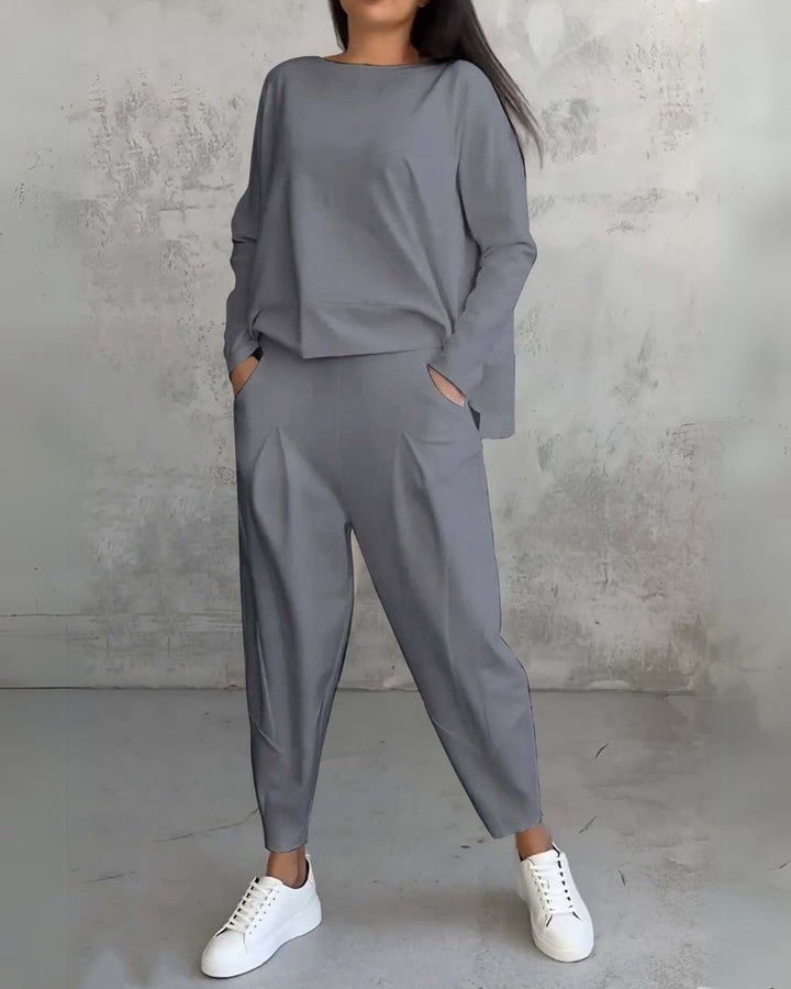 Dames Loungewear Set - Elegant Comfort - Grijs