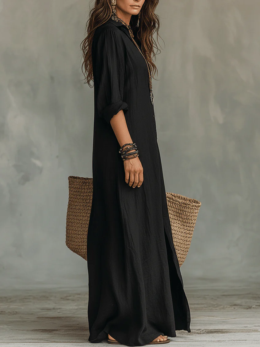 Dames Maxi Jurk - Elegante Silhouet