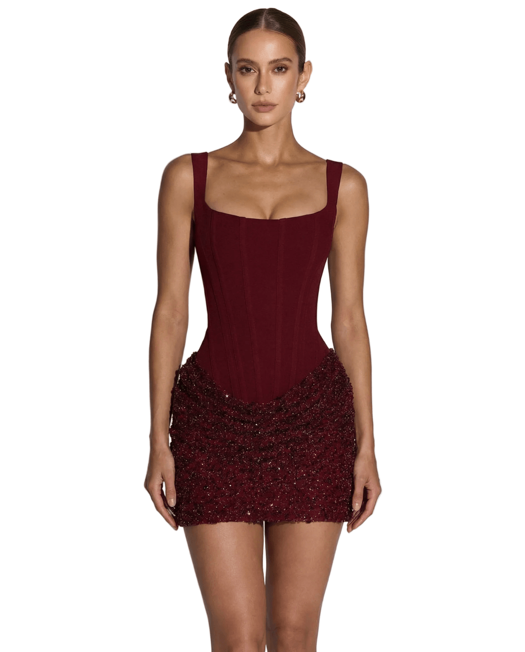Dames Mini Jurk Corsetlijf Vetersluiting - Elegant