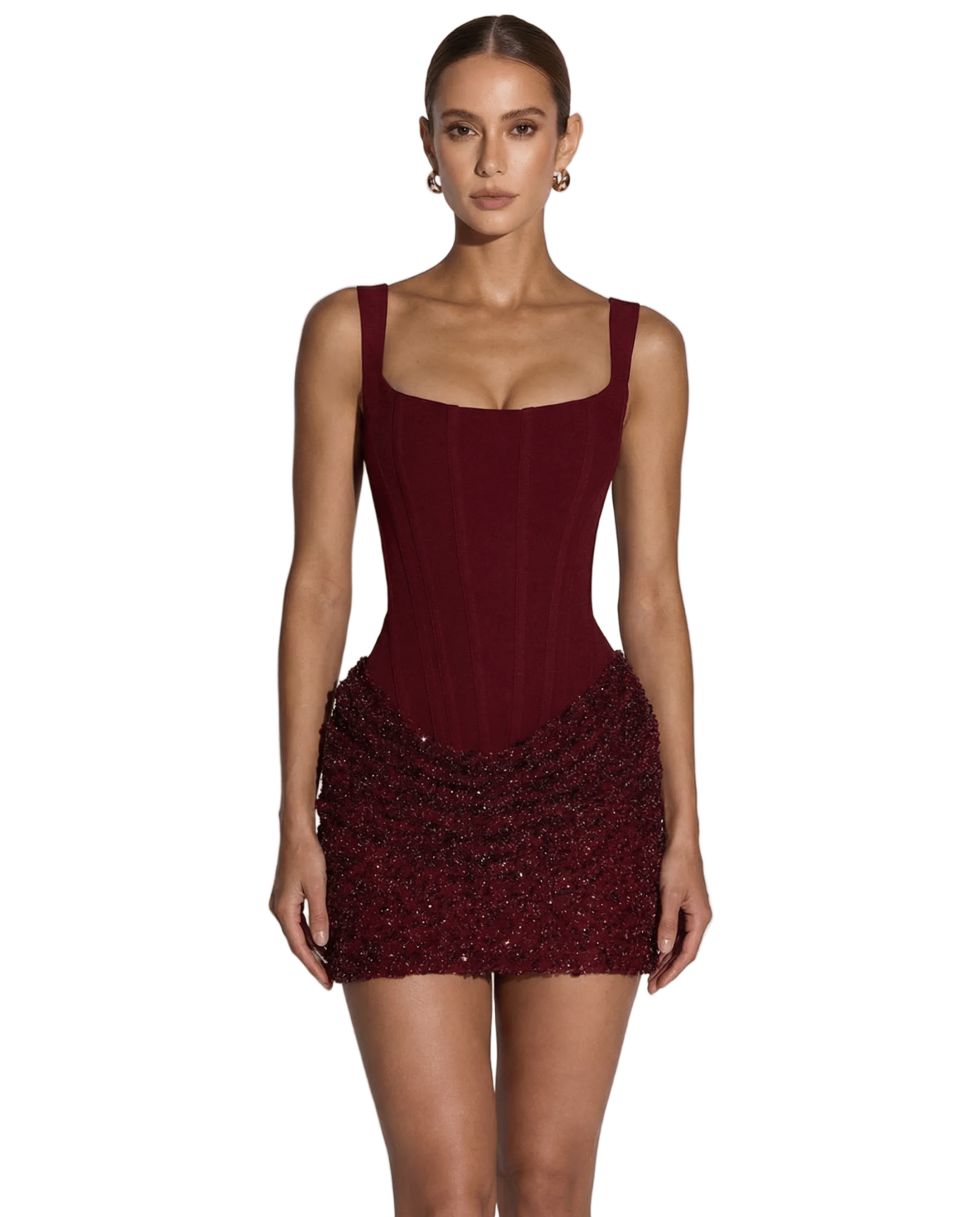 Dames Mini Jurk Corsetlijf Vetersluiting - Elegant