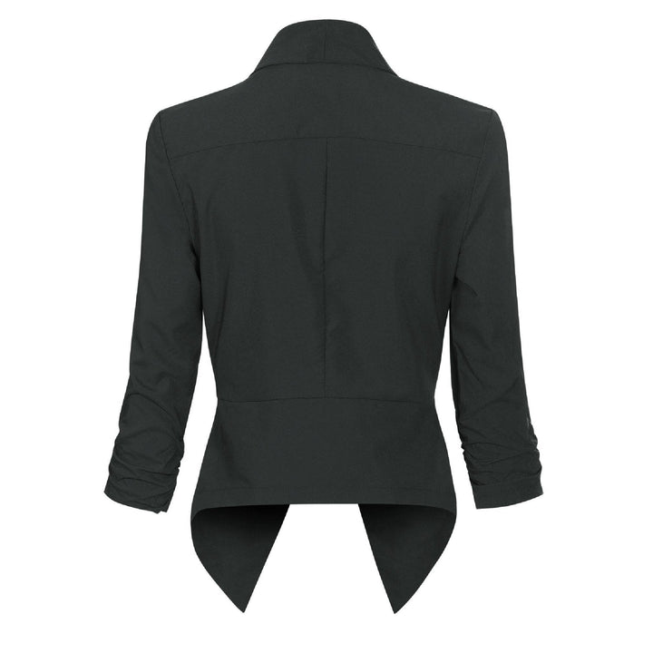 Dames Open-Front Blazer met Drapering - Klassieke Snit