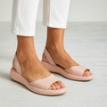 Dames Open Teen Slingback Sandaal - Zomerse Casual Stijl - Roze