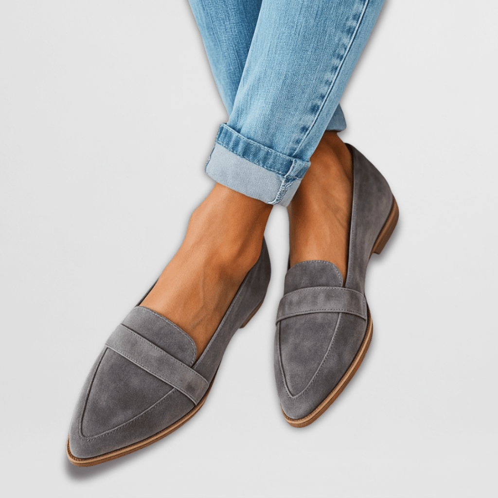 Dames Orthopedische Suède Loafers - Comfort voor Elke Dag - Grijs