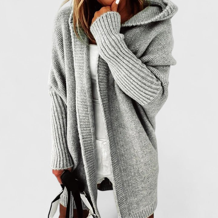 Dames Oversized Cardigan in grijs, Comfortabele Gebreide Vest