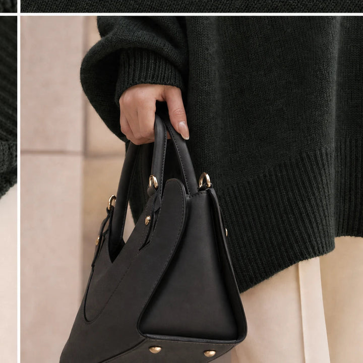 Dames oversized V-hals gebreide trui - Zacht en soepel