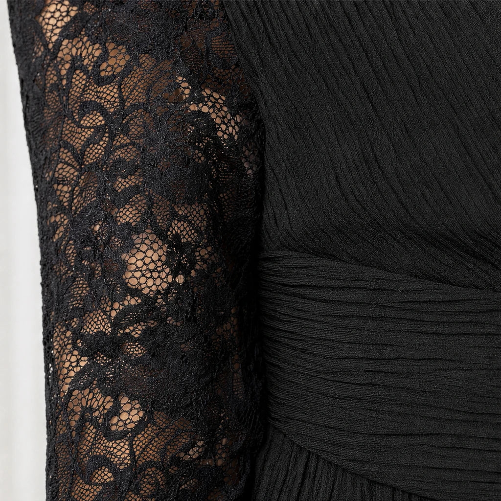 Dames Plissé Peplum Bloemenkant Pak - Elegant Tweedelig