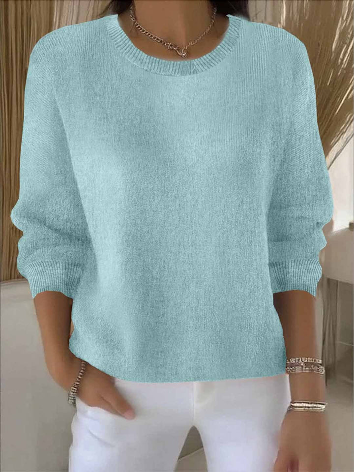 Dames Relaxed Sweater in lichtgroen, Comfortabele Gebreide Trui