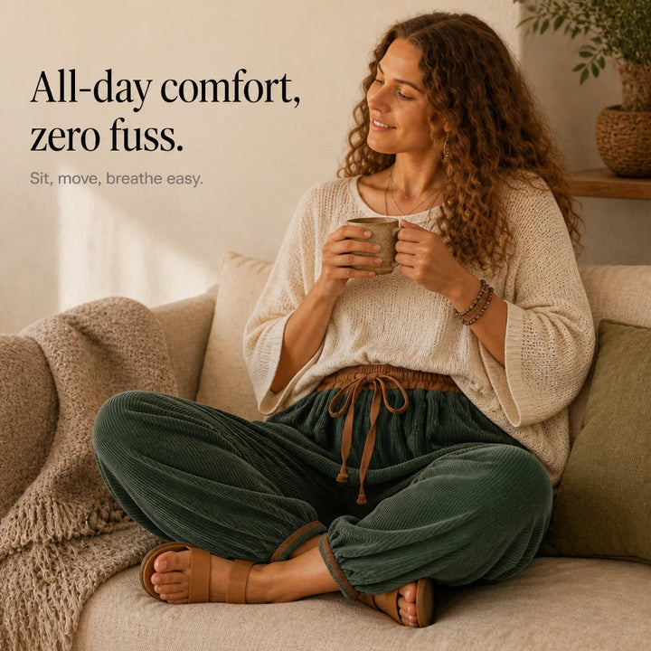 Dames Ribfluweel Lanternbroek - Comfortabele Pasvorm