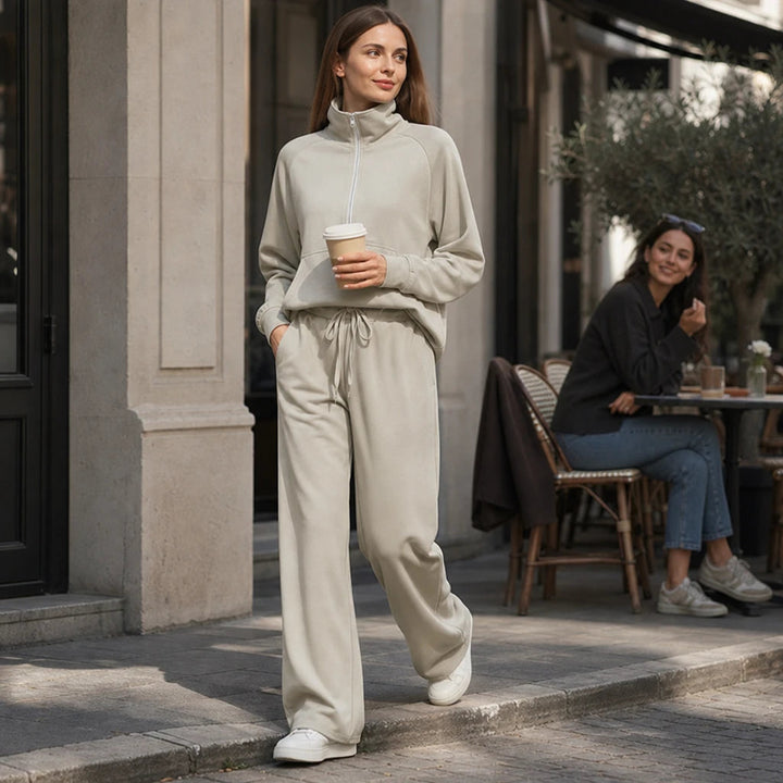 Dames Ribfluweel Oversized Set - Loungewear Comfort