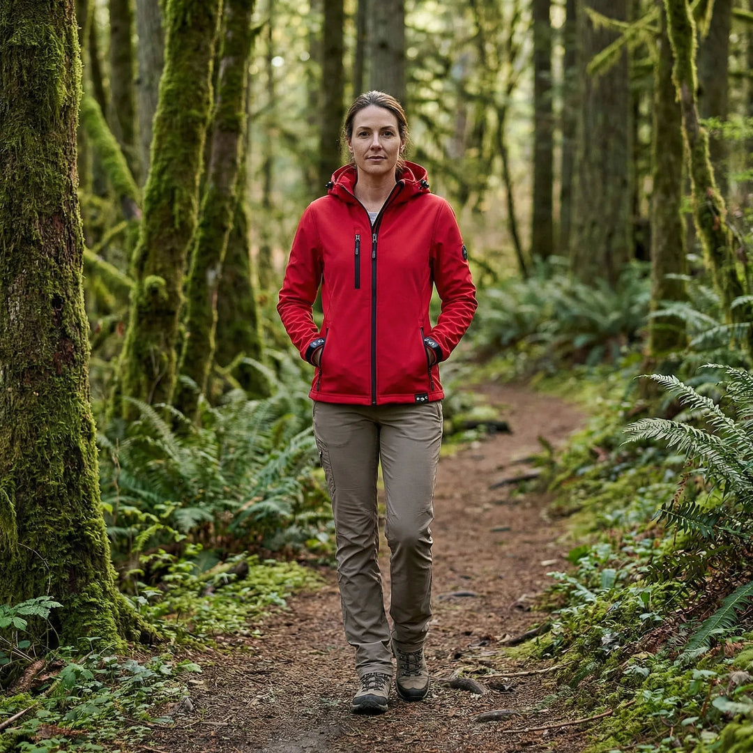 Dames softshell jas met capuchon - Windproof