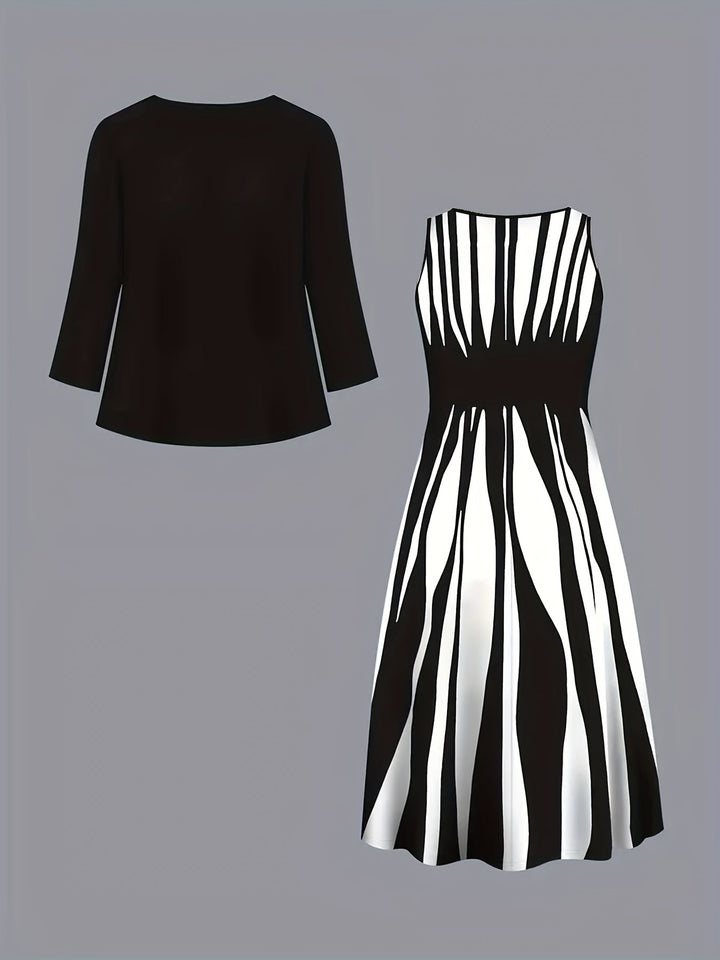 Dames Tweedelig Elegante Jurk Set - Klassieke Stijl