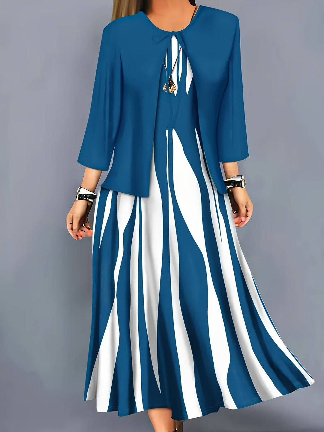 Dames Tweedelig Elegante Jurk Set - Klassieke Stijl