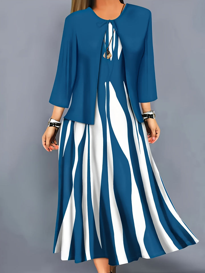 Dames Tweedelig Elegante Jurk Set - Klassieke Stijl