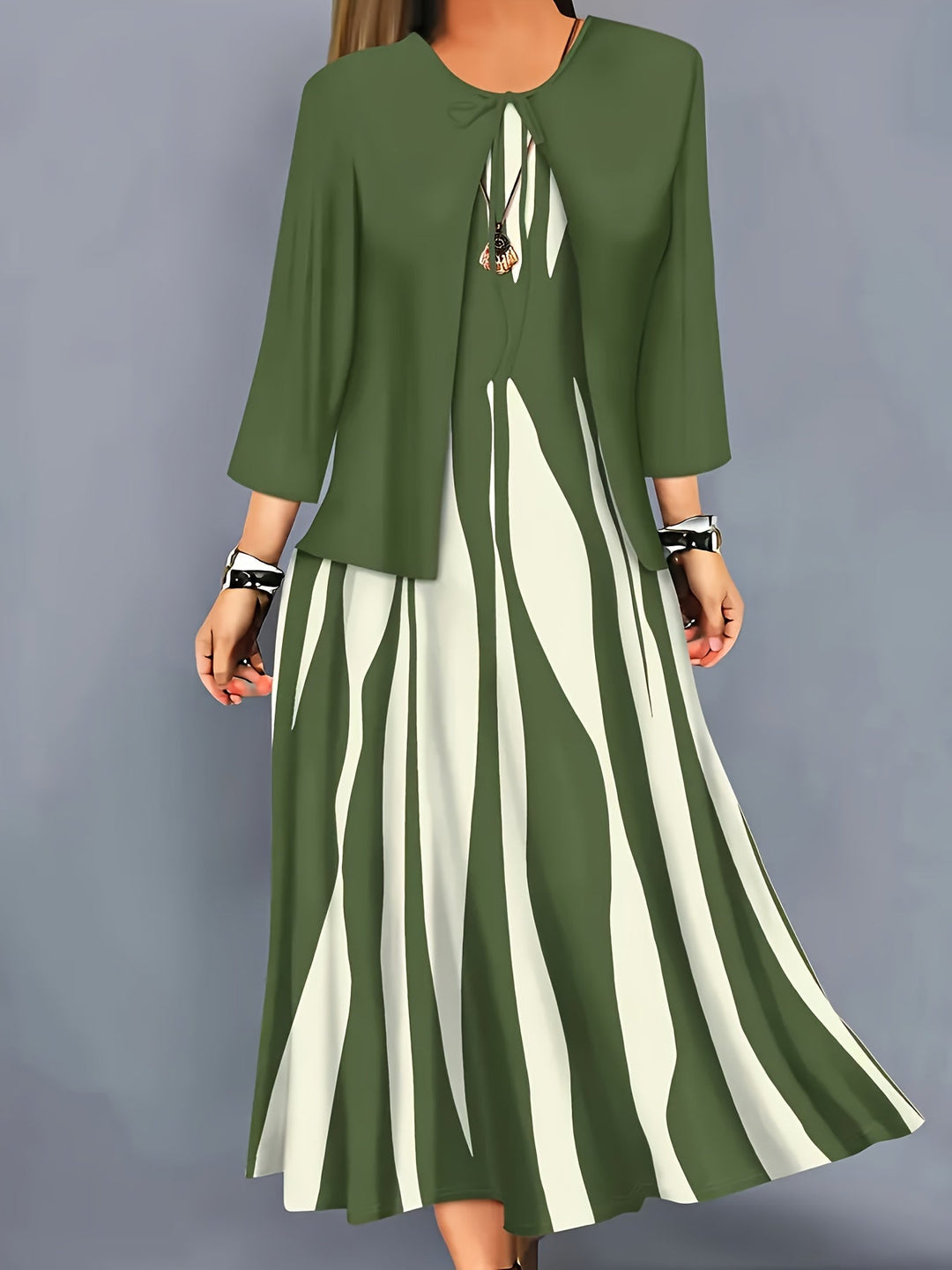 Dames Tweedelig Elegante Jurk Set - Klassieke Stijl