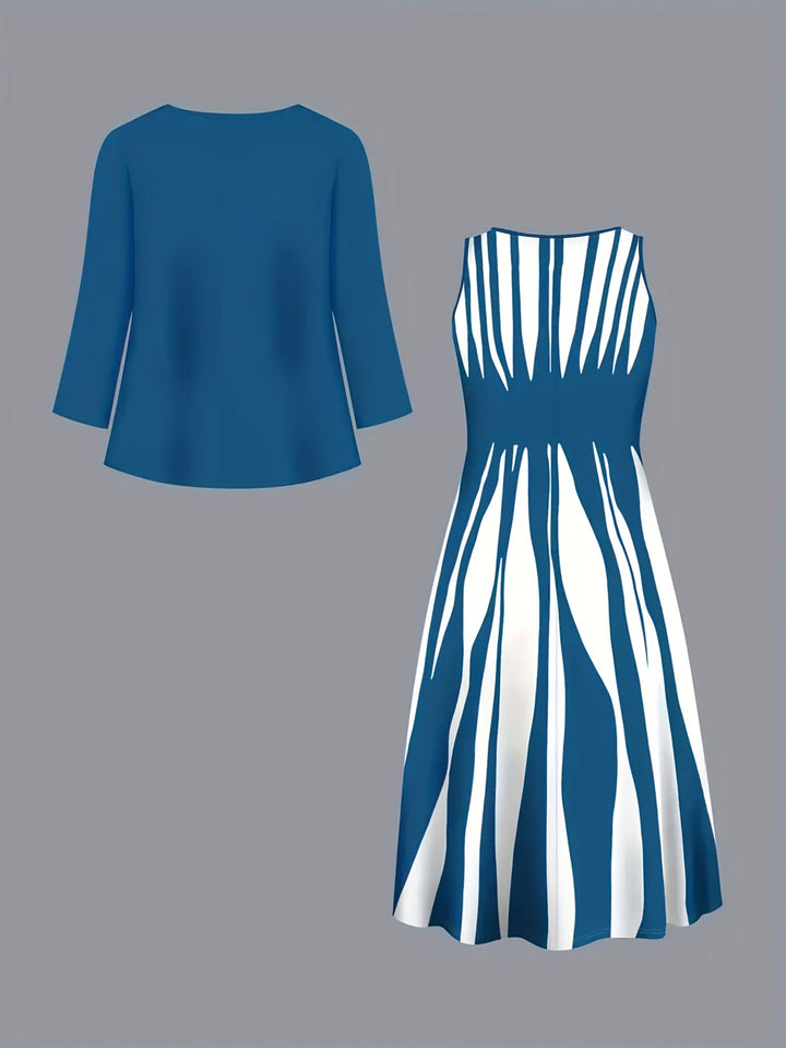 Dames Tweedelig Elegante Jurk Set - Klassieke Stijl