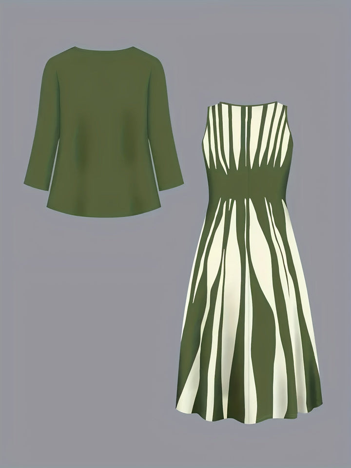 Dames Tweedelig Elegante Jurk Set - Klassieke Stijl