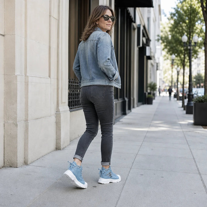 Dames Vetersneaker Platformlaarzen - Casual Enkelhoog