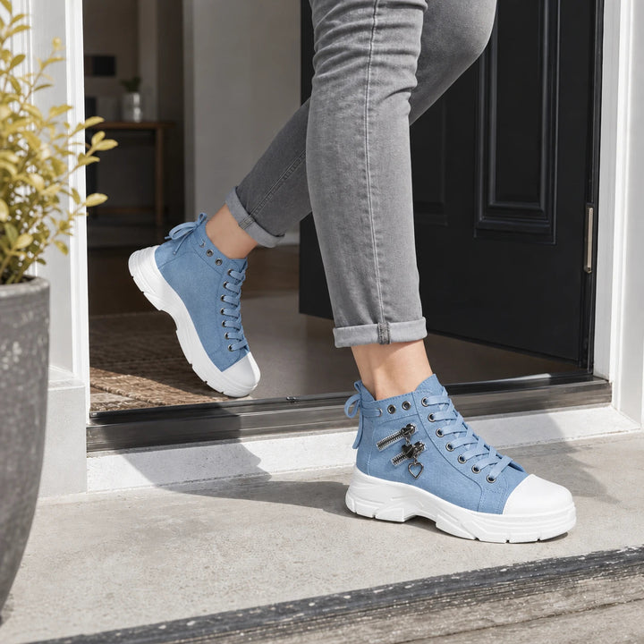 Dames Vetersneaker Platformlaarzen - Casual Enkelhoog