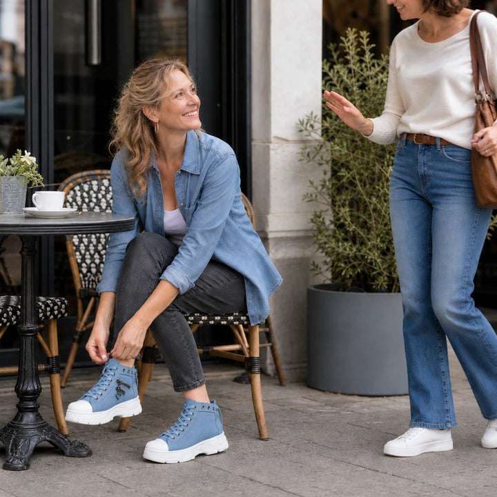 Dames Vetersneaker Platformlaarzen - Casual Enkelhoog