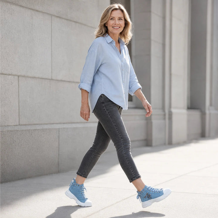 Dames Vetersneaker Platformlaarzen - Casual Enkelhoog