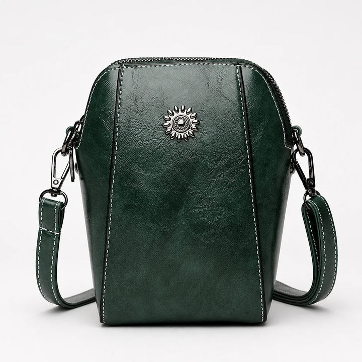 Dames Vintage Mini Crossbody Tas in groen, Compact en Elegant