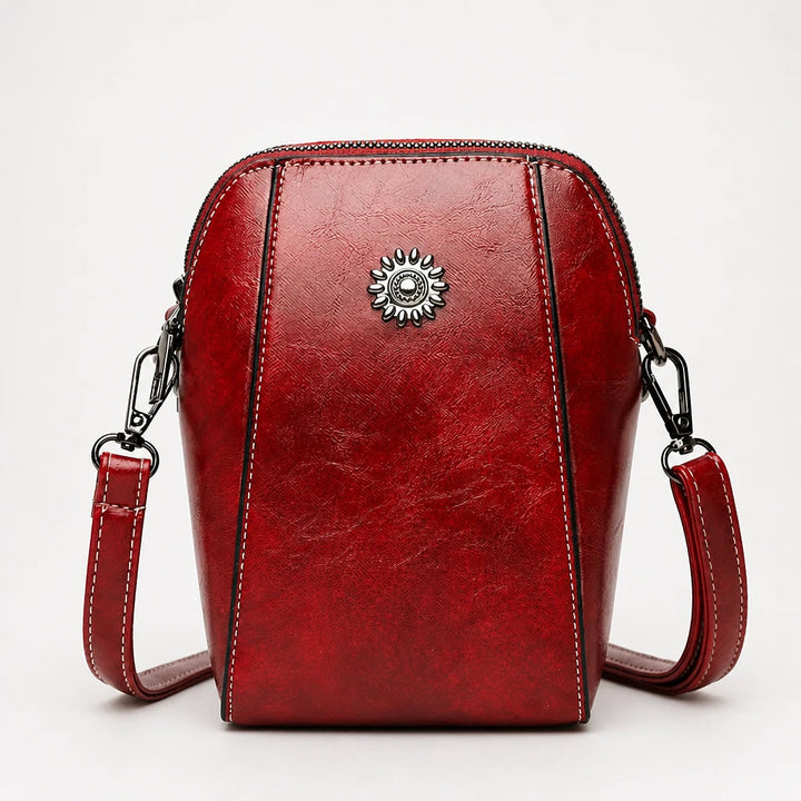 Dames Vintage Mini Crossbody Tas in rood, Compact en Elegant
