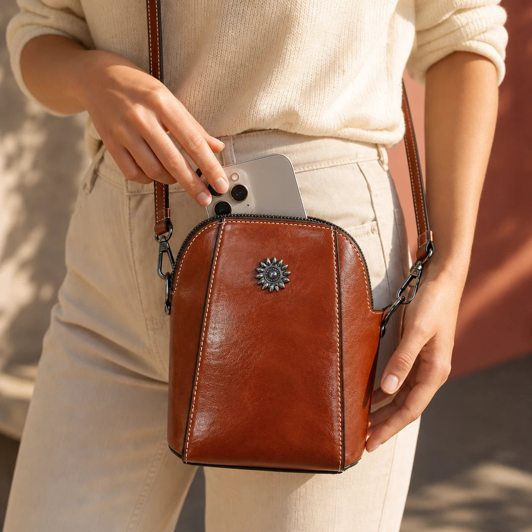 Dames Vintage Mini Crossbody Tas - Compact en Elegant