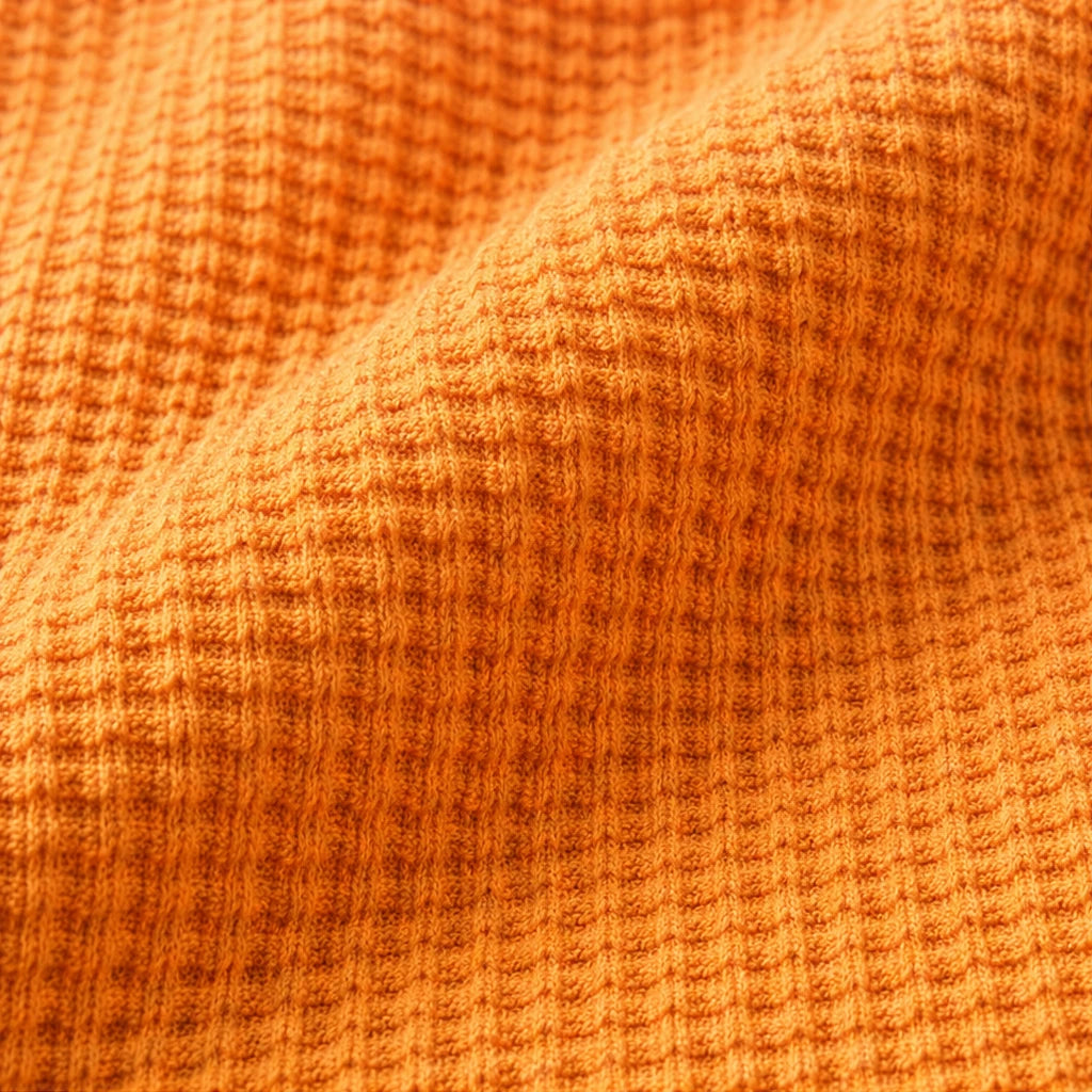 Dames Wafelstructuur Lange Mouwen V-Hals Blouse - Casual